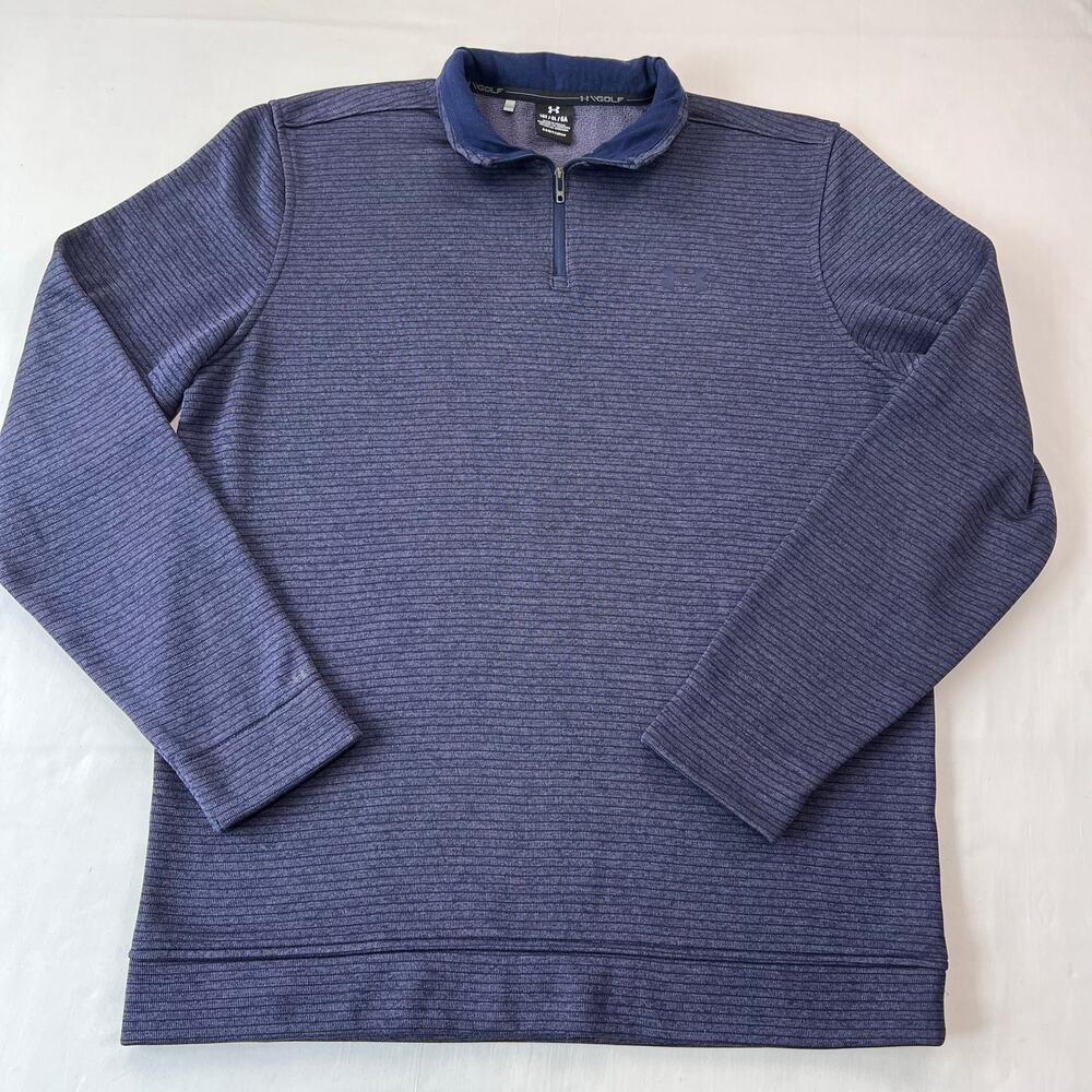 Under Armour Storm Golf 1/4 zip Blue Pullover Sweatshirt Men's Size large